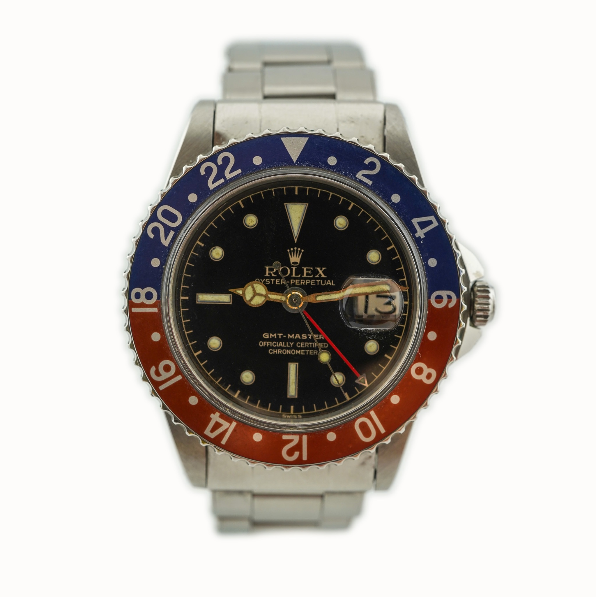 Now Live: Rolex GMT-Master Ref. 1675, Pointed Crown Guards, OCC Gilt Dial