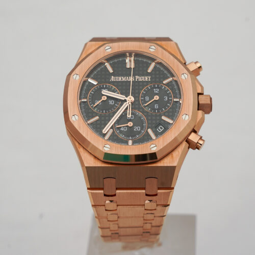 41mm Royal Oak Chronograph Green Dial Rose Gold Bracelet
