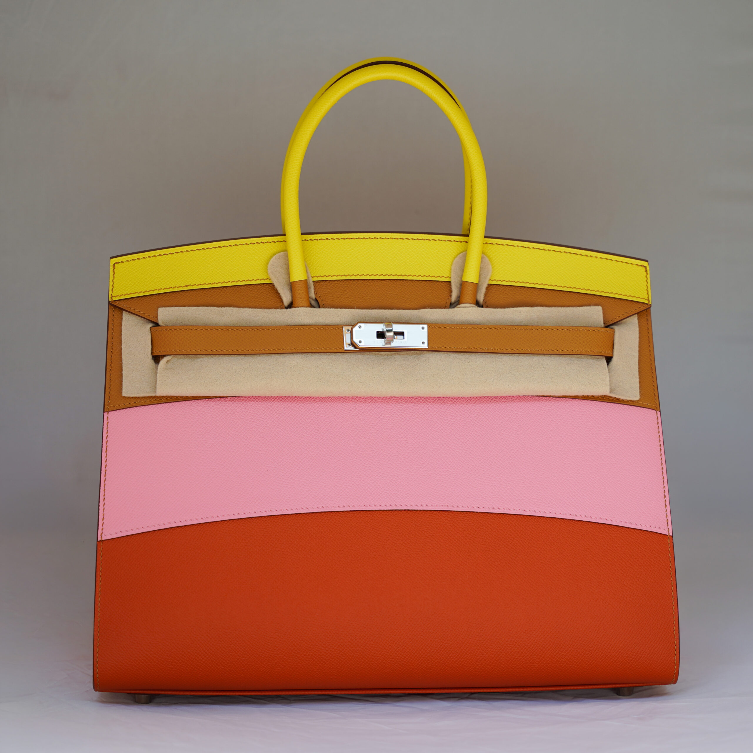 Hermès Epsom Sunrise Rainbow Birkin Sellier 35