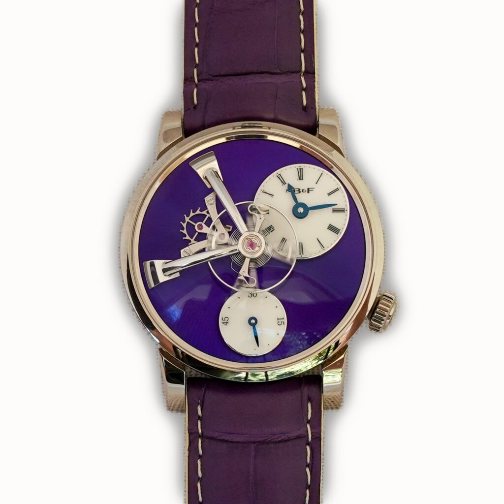 MB&F Legacy Machine 101, 18k White Gold, Purple Dial, 2021 Edition